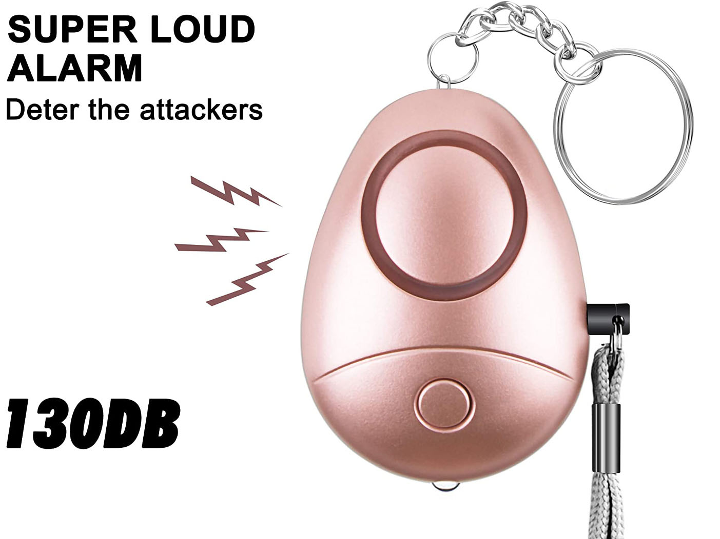 Light Personal Body Guard Alarm, Light Safesound Personal Alarm, Light Self Defense Alarm Keychain Em
