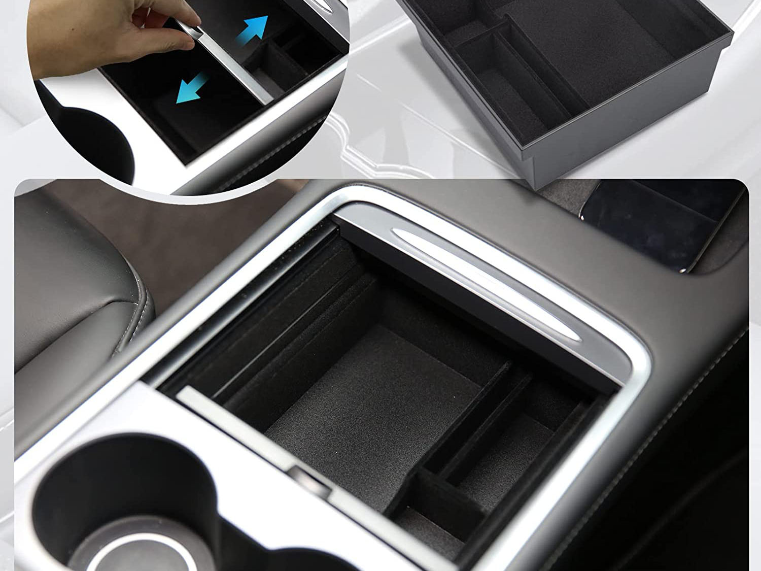 Upgrade Center Console Organizer Tray Compatible fo