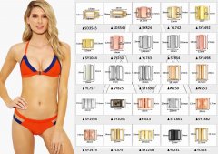 Metal Zinc Alloy Bikini Bra Clasp Swimwear Accessor